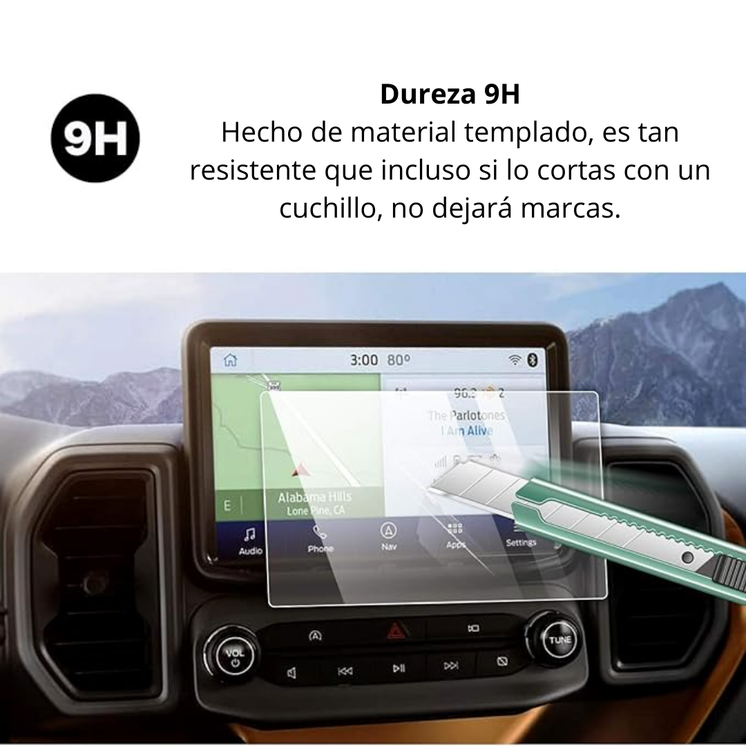 Protector Pantalla vidrio 8 Ford Bronco Sport 2021 al 2024