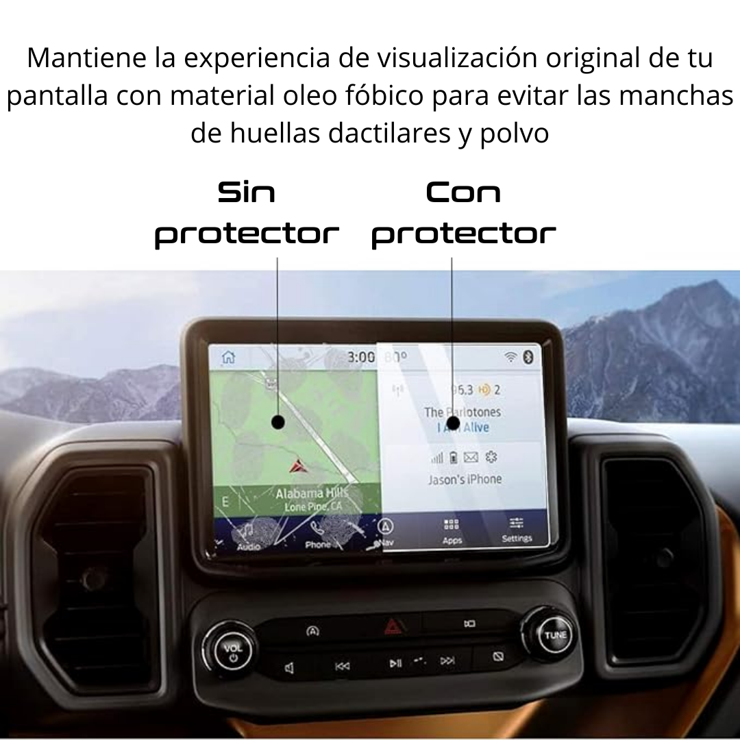 Protector Pantalla vidrio 8 Ford Bronco Sport 2021 al 2024
