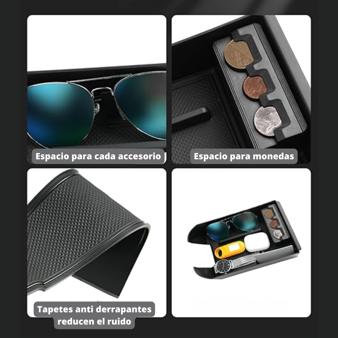 Organizador consola central Toyota RAV 4 (LE, XLE, XLE Premium, Limited) años 2019 2020 2021 2022 2023 2024 2025