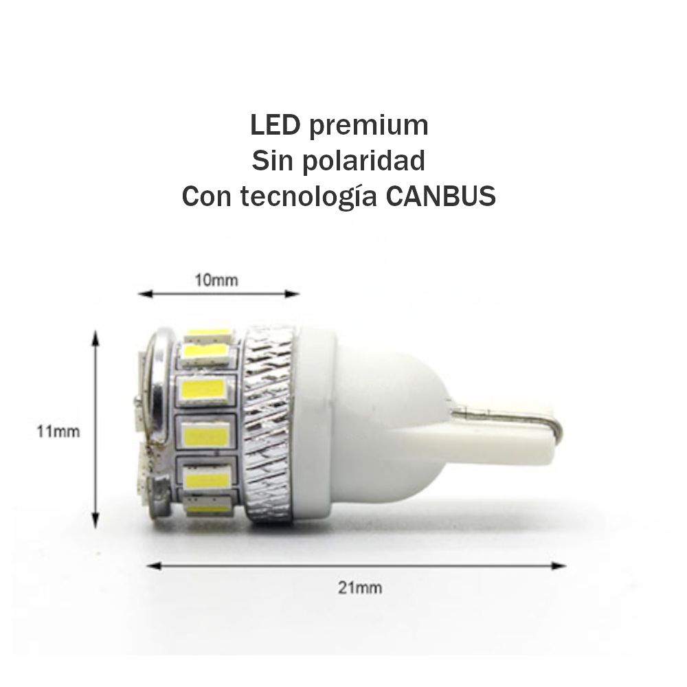 Hyperleds T10 3030 para Cuartos Delanteros Ford Figo 2015 - 2021