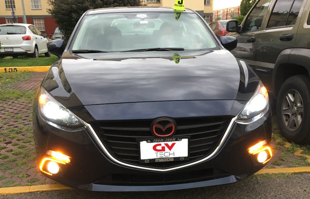 Biseles Led Drl Direccionales para Mazda 3 años 2014-2016