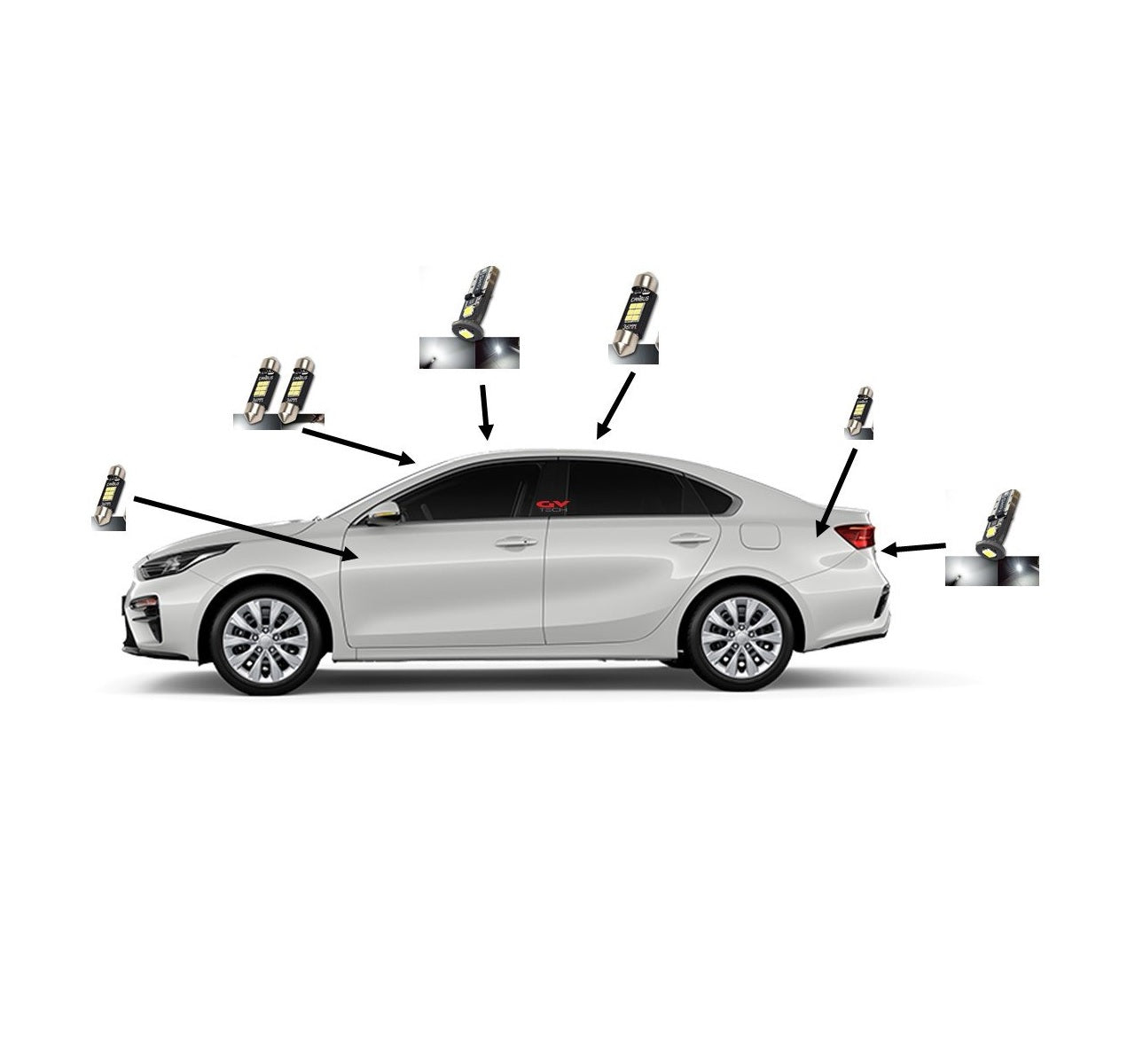 Led Premium Interiores Para Kia Forte 2019 al 2022