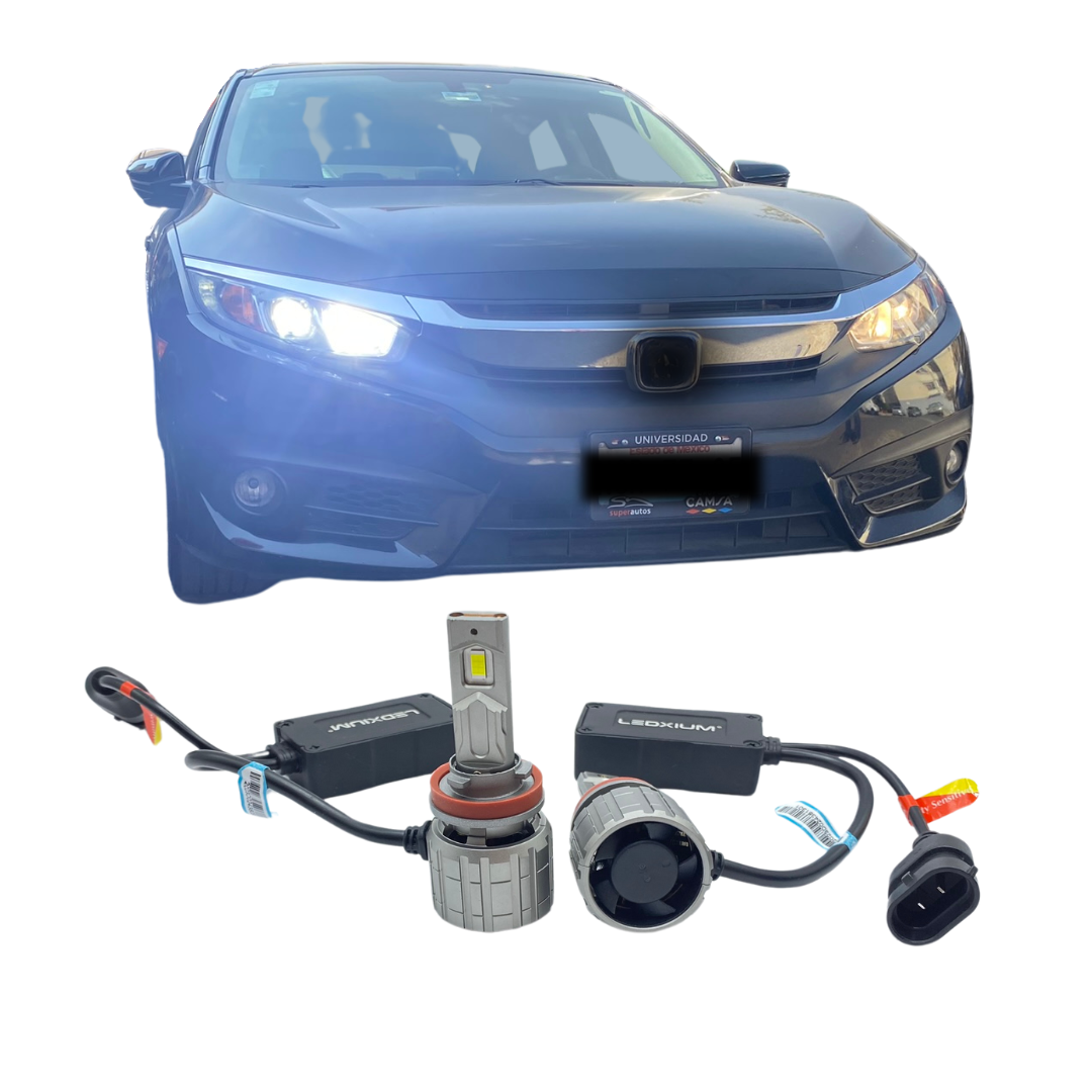 Leds H11 Bajas para Honda Civic años 2016 - 2021
