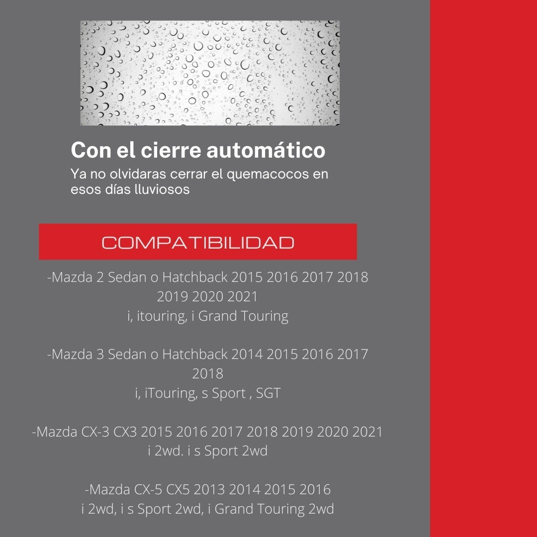 Interfaz Cierre Automático Quemacocos Mazda 3 2014-2018