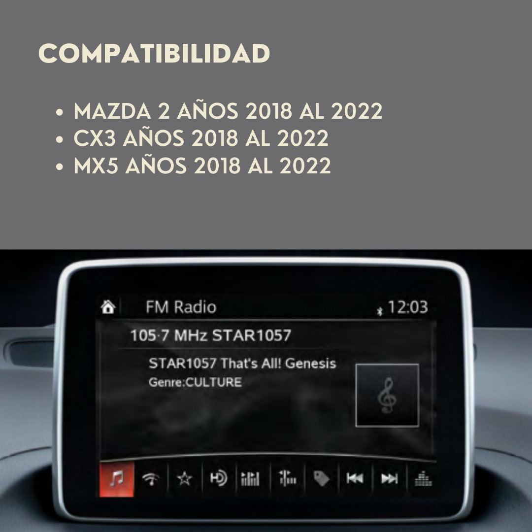 Digitalizador Pantalla Táctil (touch) Mazda 2, Cx3, Mx5