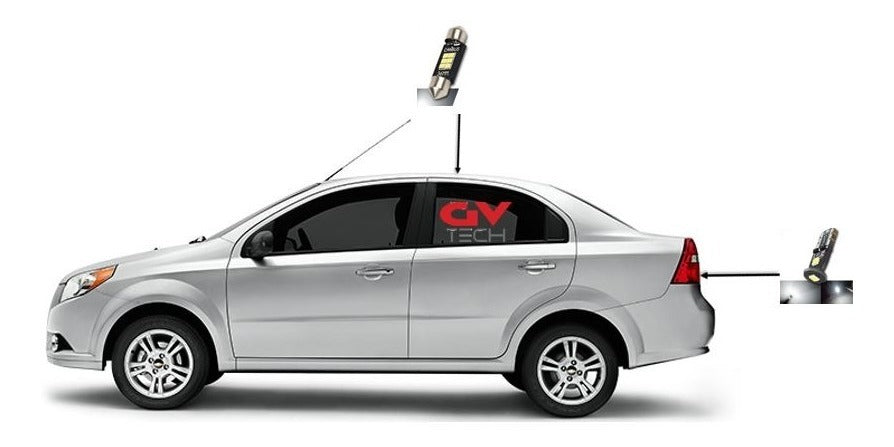 Led Premium De Interiores Para Chevrolet Aveo 2014-2017