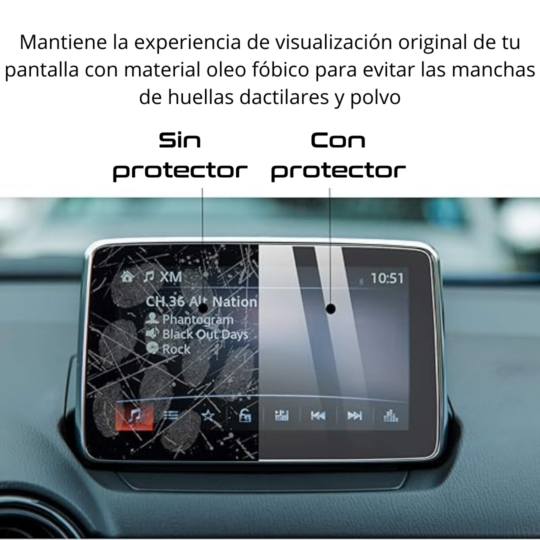 Protector Pantalla vidrio para Mazda 2 3 Cx3 Mx5 2014 a 2023