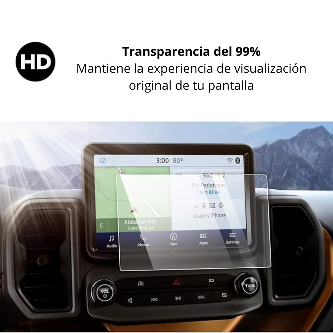 Protector Pantalla vidrio 8 Ford Bronco Sport 2021 al 2024