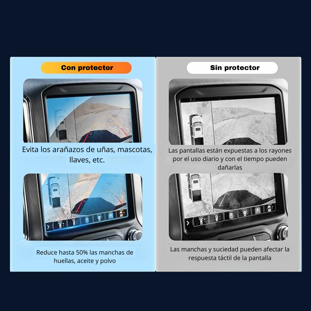 Protector Pantalla vidrio 8 GMC Sierra 1500 2019 al 2022
