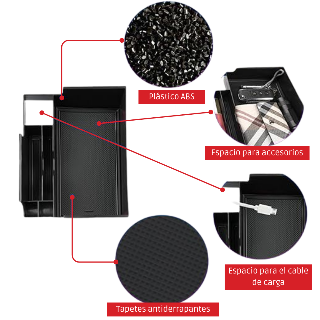 Organizador de reposabrazos Ford Explorer 2023 2024 2025