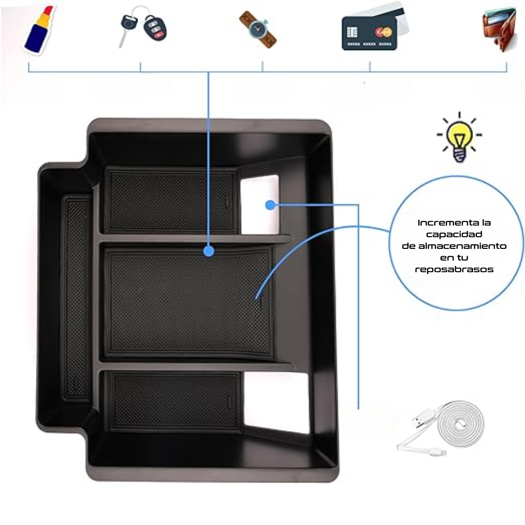 Organizador reposabrazos para Chevrolet Silverado 2023 2024