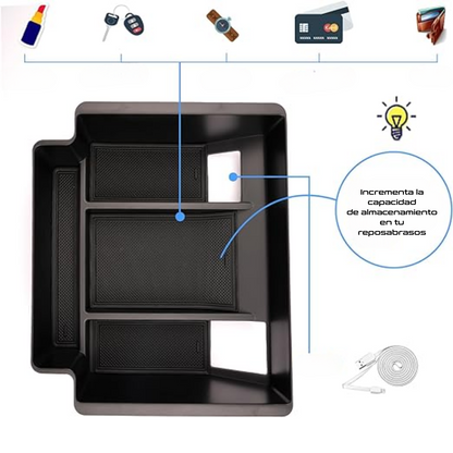 Organizador reposabrazos para Chevrolet Silverado 2023 2024