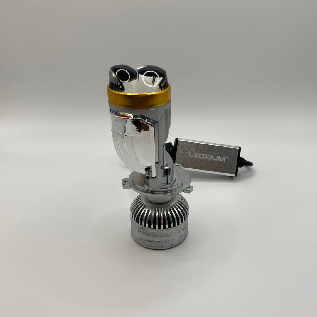 Kit Focos Led H4 Lupa Mini Proyector